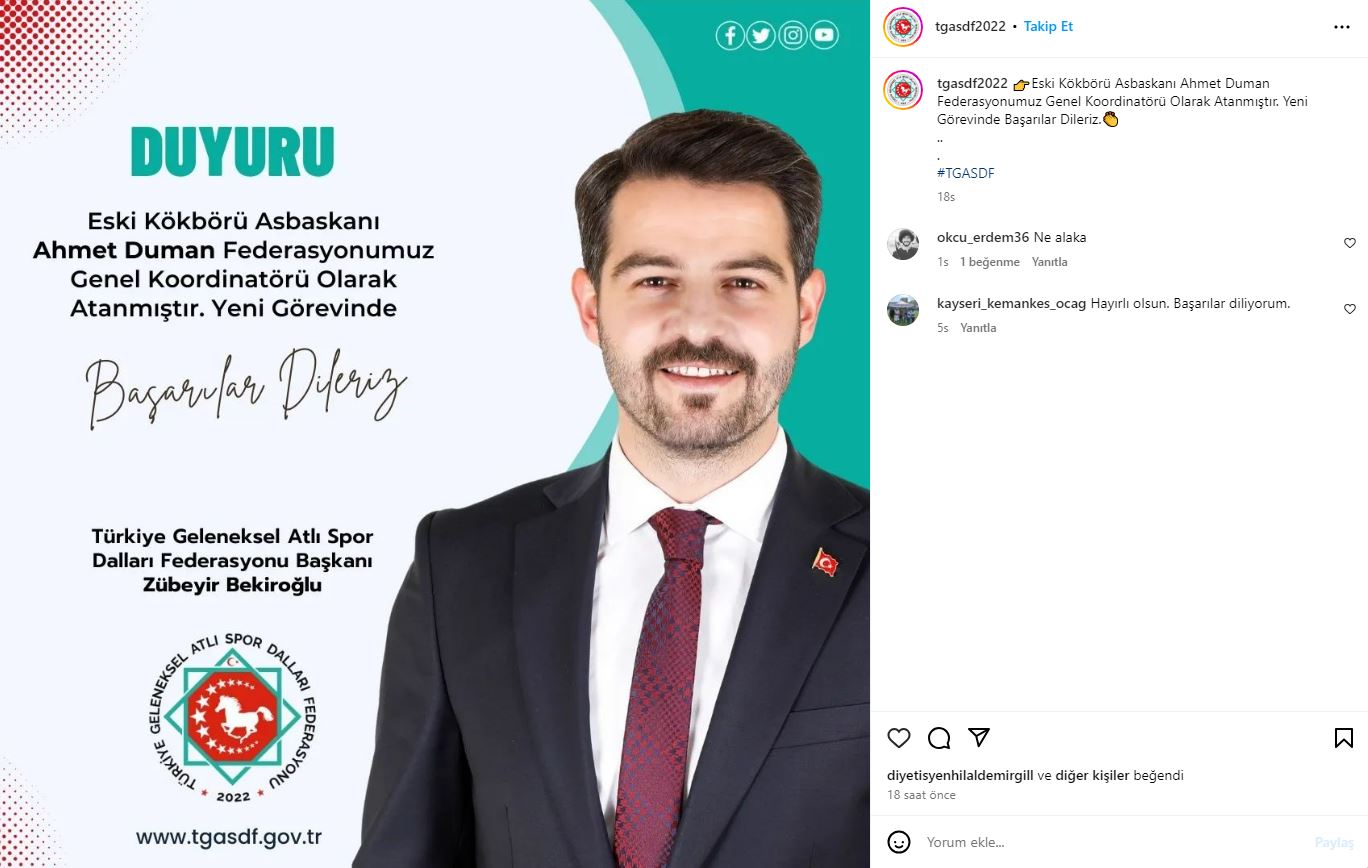 Geçtiğimiz gün görevden alınan Ahmet Duman’a önemli görev