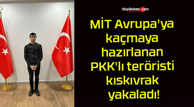 MİT Avrupa’ya kaçmaya hazırlanan PKK’lı teröristi kıskıvrak yakaladı!
