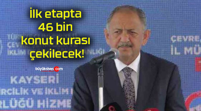 İlk etapta 46 bin konut kurası çekilecek!