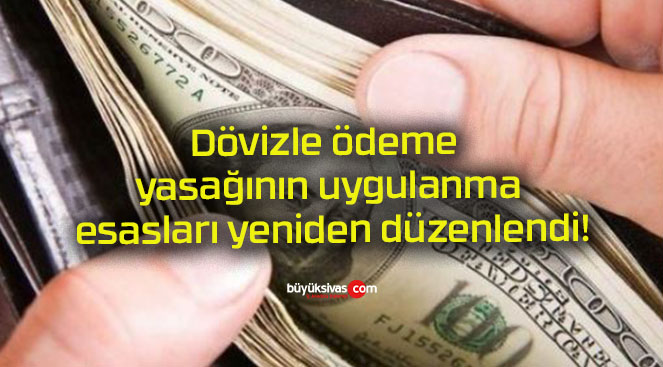 Dövizle ödeme yasağının uygulanma esasları yeniden düzenlendi!