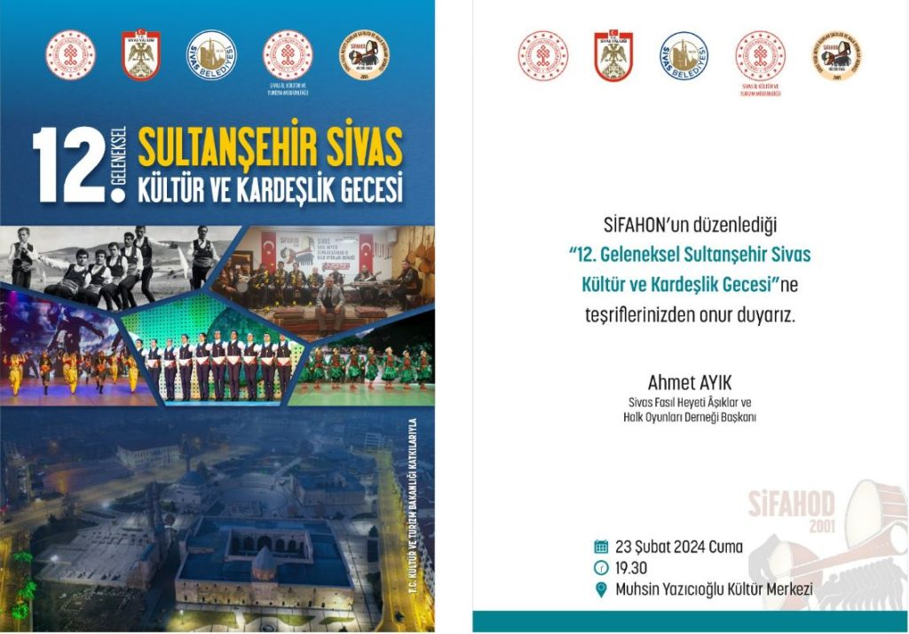 Sivas’ta Kardeşlik Gecesi! Kaçırmayın…