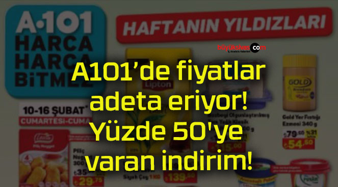 A101’de fiyatlar adeta eriyor! Yüzde 50’ye varan indirim!