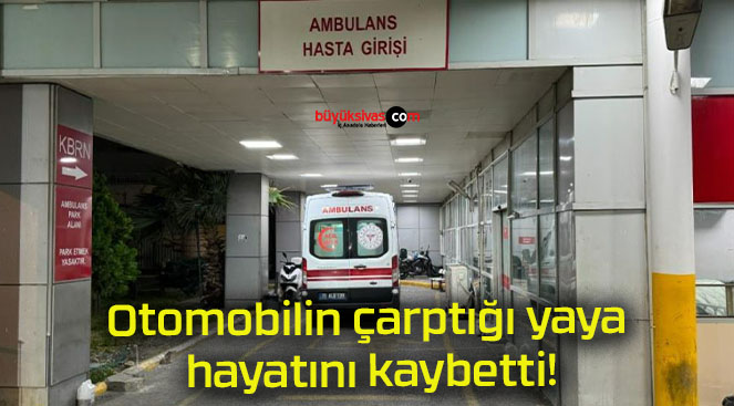 Otomobilin çarptığı yaya hayatını kaybetti!