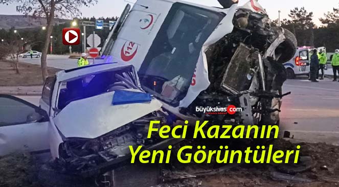 Sivas’ta ambulans ile otomobil çarpıştı: 3 kişi yaralandı