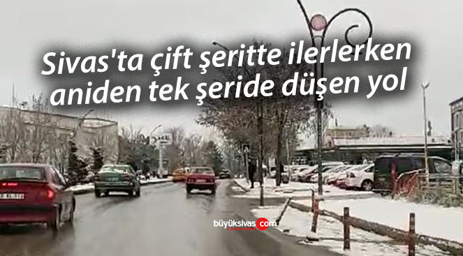 tek şeride düşen yol