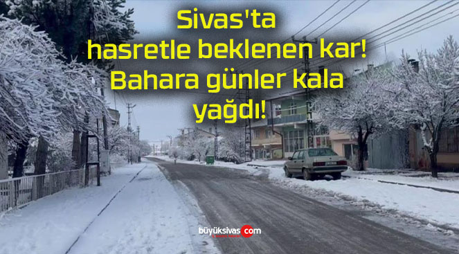 Sivas’ta hasretle beklenen kar! Bahara günler kala yağdı!