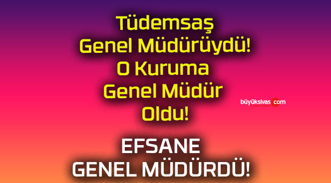 Tüdemsaş Genel Müdürüydü! O Kuruma Genel Müdür Oldu!