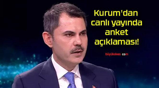 Kurum’dan canlı yayında anket açıklaması!