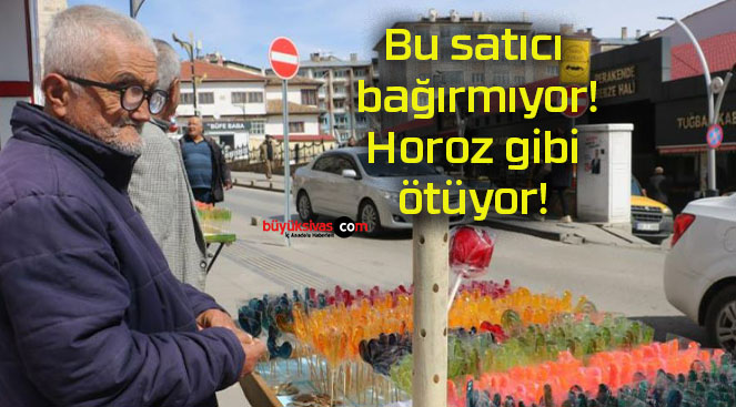 Bu satıcı bağırmıyor! Horoz gibi ötüyor!