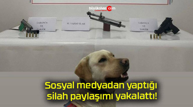 Sosyal medyadan yaptığı silah paylaşımı yakalattı!