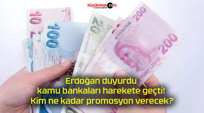 Erdoğan duyurdu kamu bankaları harekete geçti! Kim ne kadar promosyon verecek?