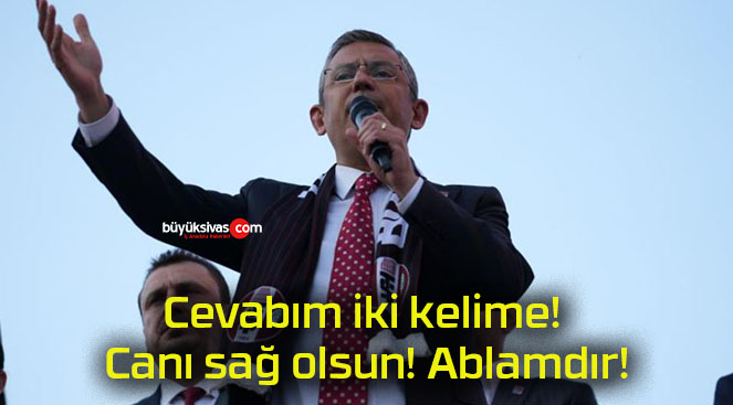 Cevabım iki kelime! Canı sağ olsun! Ablamdır!