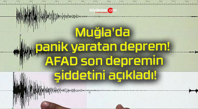 Muğla’da panik yaratan deprem! AFAD son depremin şiddetini açıkladı!