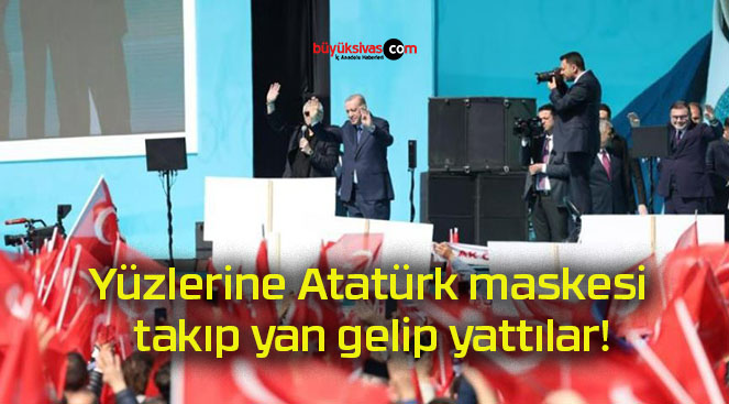 Yüzlerine Atatürk maskesi takıp yan gelip yattılar!