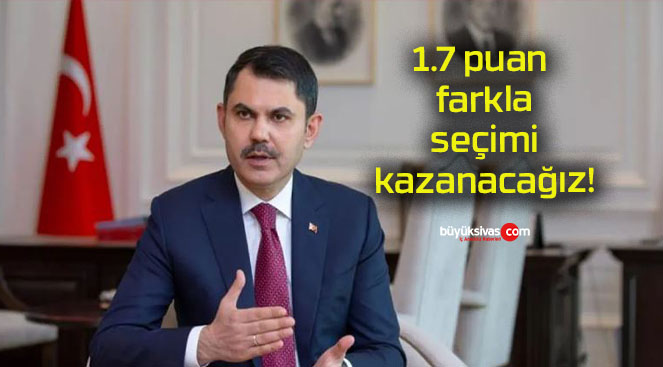1.7 puan farkla seçimi kazanacağız!