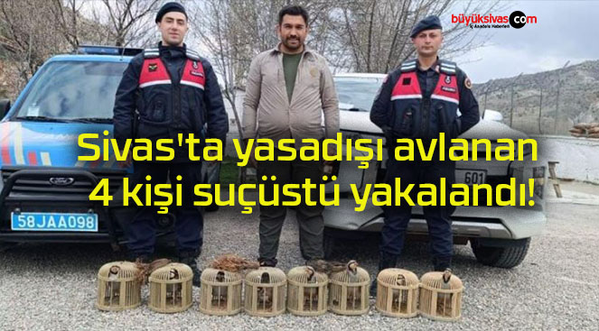 Sivas’ta yasadışı avlanan 4 kişi suçüstü yakalandı!