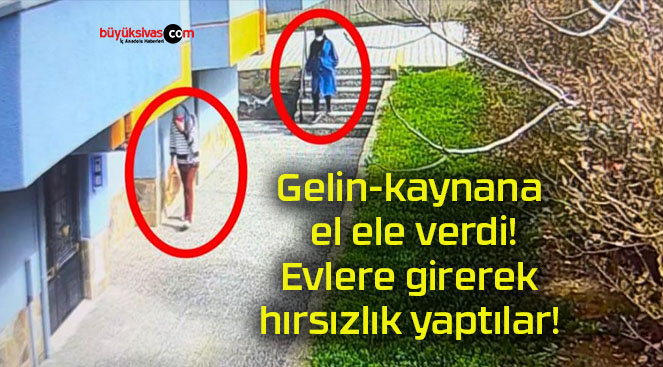Gelin-kaynana el ele verdi! Evlere girerek hırsızlık yaptılar!