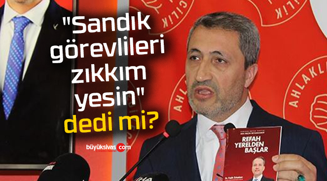 Sivas’ta Yeniden Refah Partisi’nde istifa… İşte gerekçe…