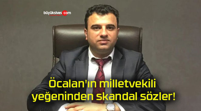 Öcalan’ın milletvekili yeğeninden skandal sözler!