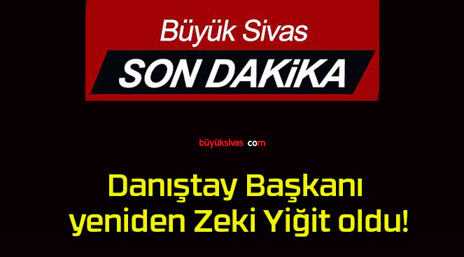Danıştay Başkanı yeniden Zeki Yiğit oldu!