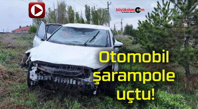Otomobil şarampole uçtu!