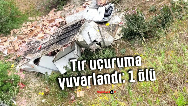 Tır uçuruma yuvarlandı: 1 ölü