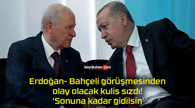 Erdoğan- Bahçeli görüşmesinden olay olacak kulis sızdı! ‘Sonuna kadar gidilsin’