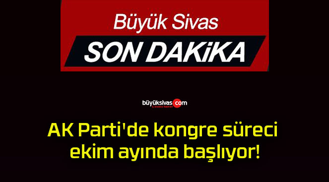 AK Parti’de kongre süreci ekim ayında başlıyor!