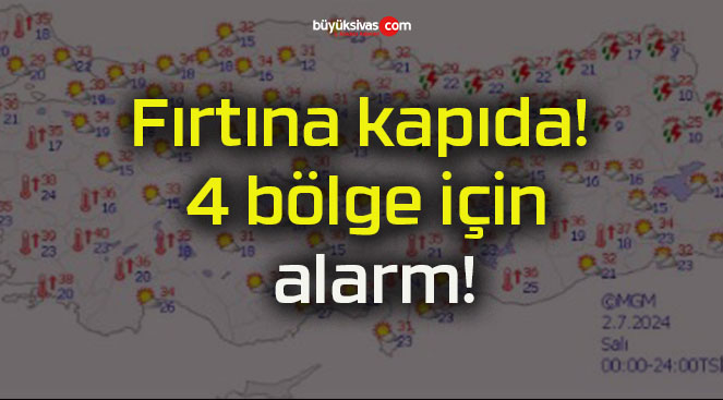 Fırtına kapıda! 4 bölge için alarm!
