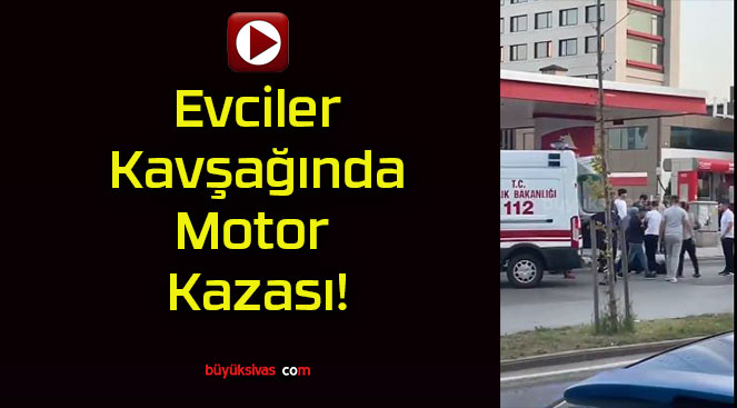 Evciler Kavşağında Motor Kazası!
