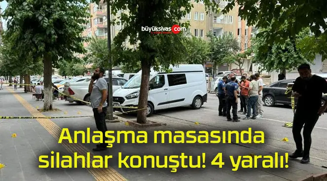 Anlaşma masasında silahlar konuştu! 4 yaralı!