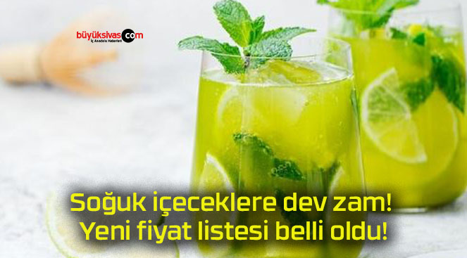 Soğuk içeceklere dev zam! Yeni fiyat listesi belli oldu!