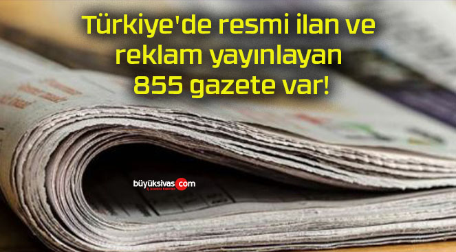Türkiye’de resmi ilan ve reklam yayınlayan 855 gazete var!
