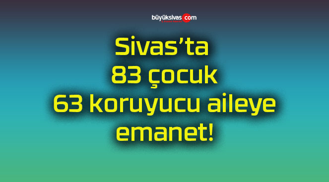 Sivas’ta 83 çocuk 63 koruyucu aileye emanet!