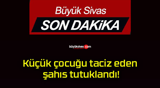 Küçük çocuğu taciz eden şahıs tutuklandı!