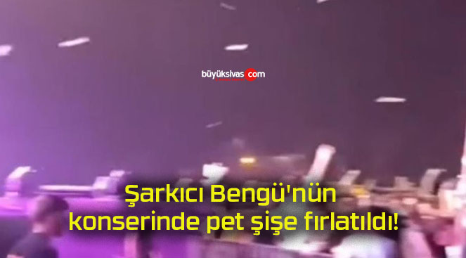 Şarkıcı Bengü’nün konserinde pet şişe fırlatıldı!