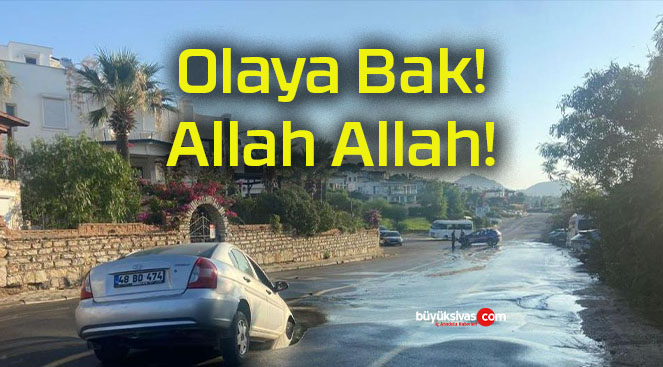 Hat patladı! Oluşan çukura otomobil düştü!