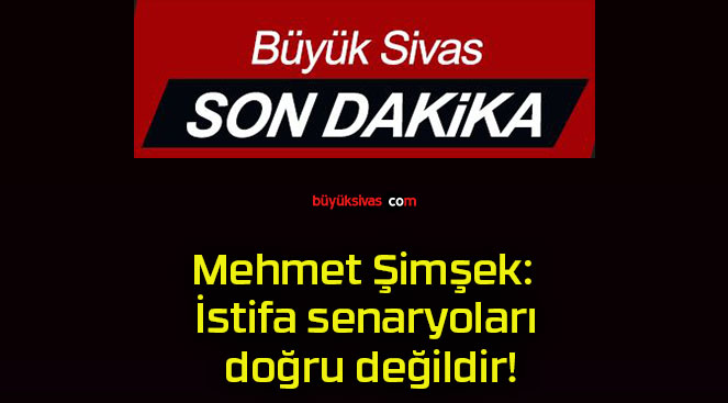 Mehmet Şimşek: İstifa senaryoları doğru değildir!
