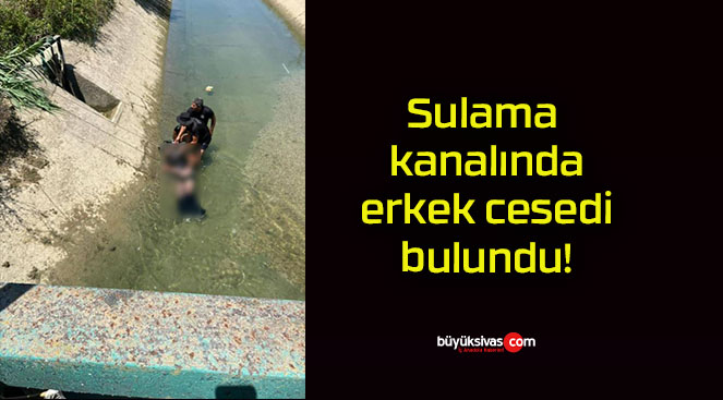 Sulama kanalında erkek cesedi bulundu!
