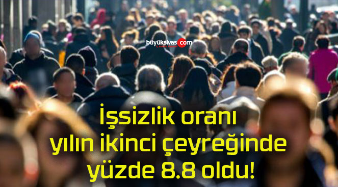 İşsizlik oranı yılın ikinci çeyreğinde yüzde 8.8 oldu!