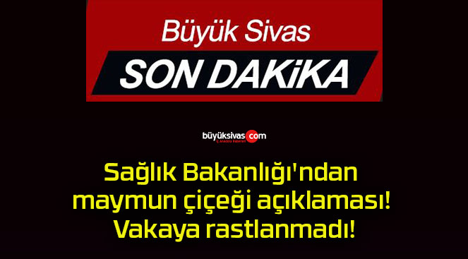 Sağlık Bakanlığı’ndan maymun çiçeği açıklaması! Vakaya rastlanmadı!