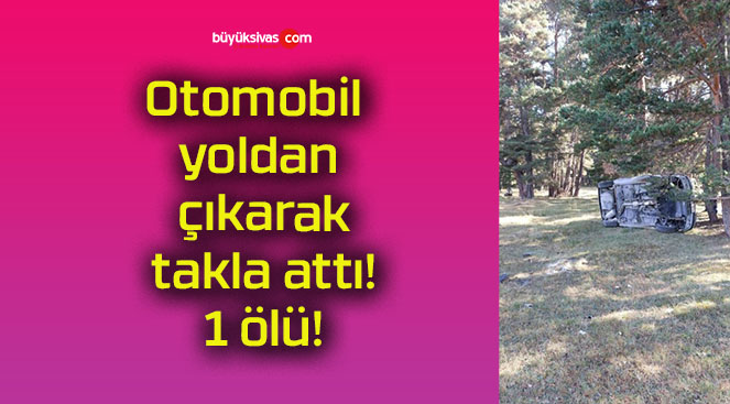 Otomobil yoldan çıkarak takla attı! 1 ölü!