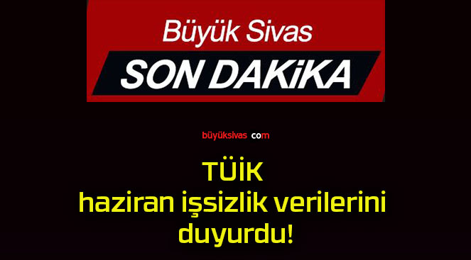 TÜİK haziran işsizlik verilerini duyurdu!