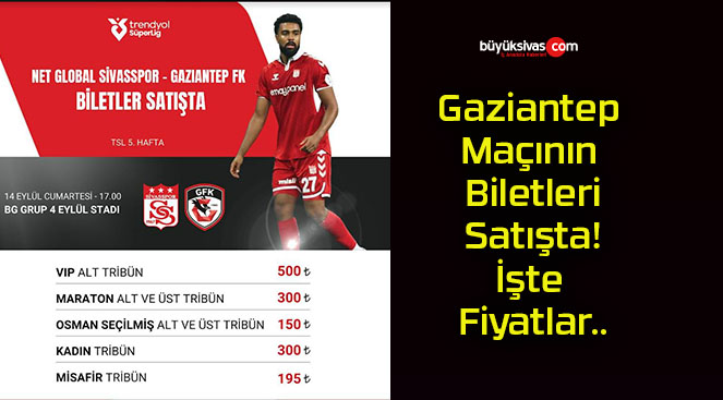 Gaziantep Maçının Biletleri Satışta! İşte Fiyatlar..