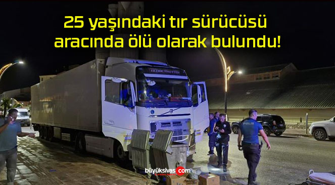 25 yaşındaki tır sürücüsü aracında ölü olarak bulundu!