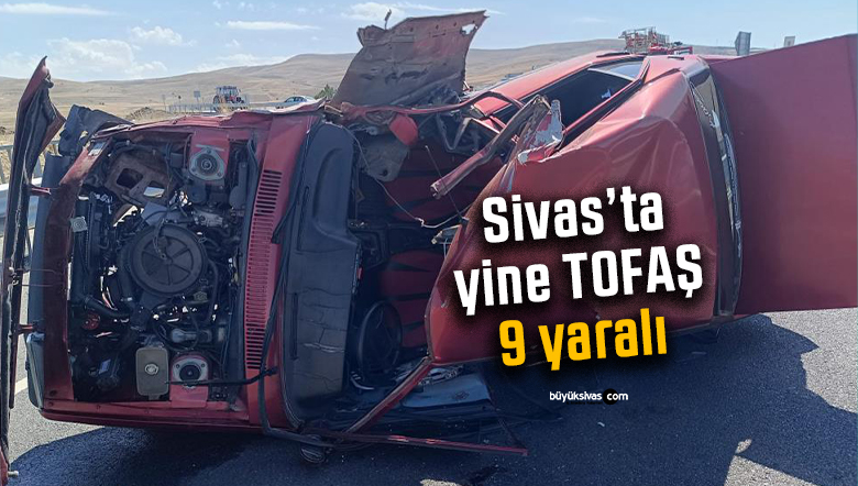 Fiat Tofaş marka otomobil kağıt gibi buruştu: 9 yaralı