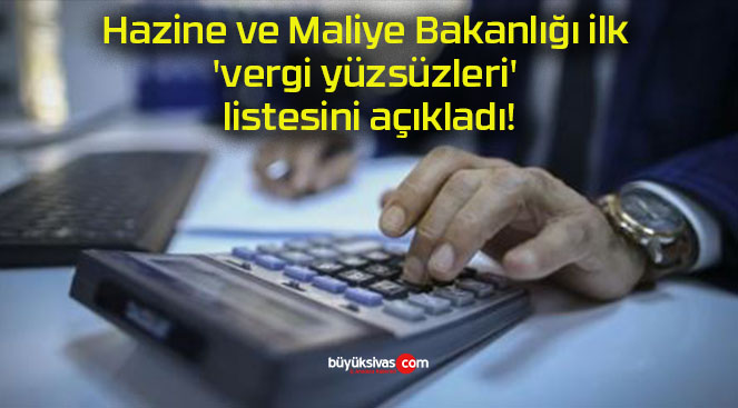 Hazine ve Maliye Bakanlığı ilk ‘vergi yüzsüzleri’ listesini açıkladı!