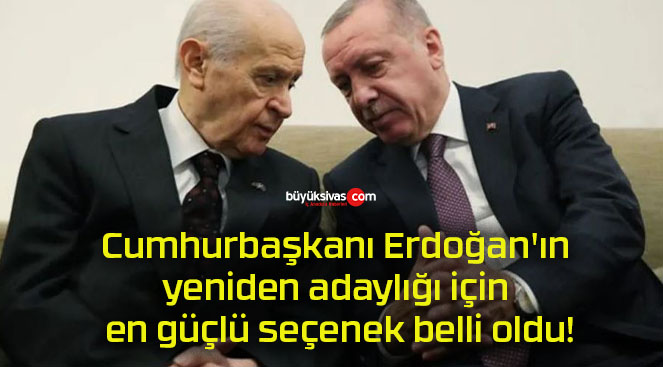 Cumhurbaşkanı Erdoğan’ın yeniden adaylığı için en güçlü seçenek belli oldu!