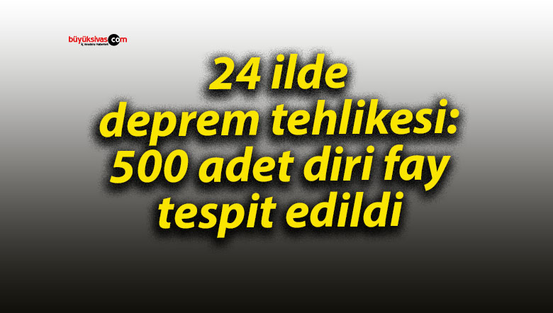 24 ilde deprem tehlikesi: 500 adet diri fay tespit edildi