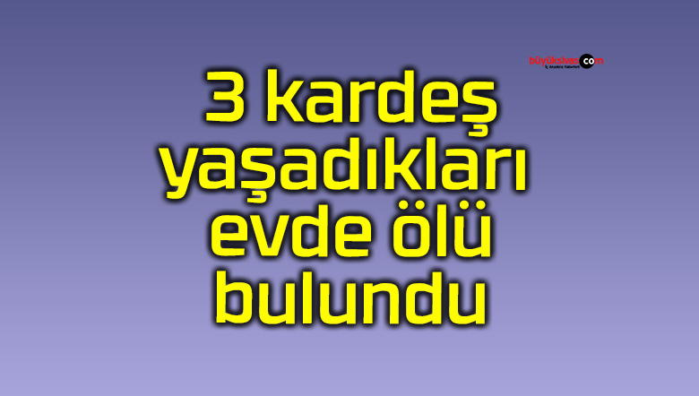 3 kardeş yaşadıkları evde ölü bulundu